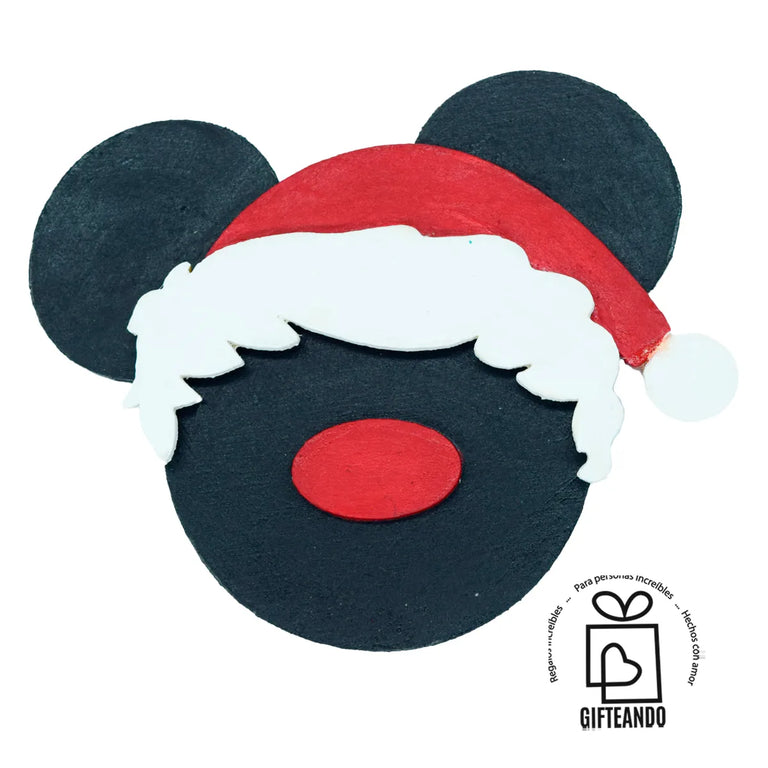 Figura para Letrero Intercambiable - 12 Meses Mickey Santa Claus - Gifteando