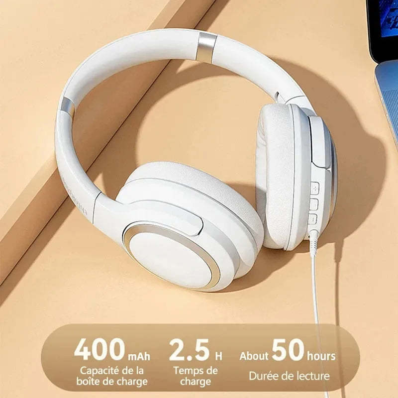 LENOVO audífonos sobre oreja, HIFI, cancelación inteligente de ruido, gran potencia AUD-052 - Gifteando