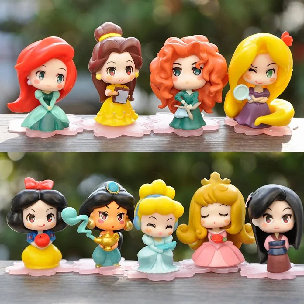 Set de 9 Figuras de Princesas Disney Kawaii - Gifteando