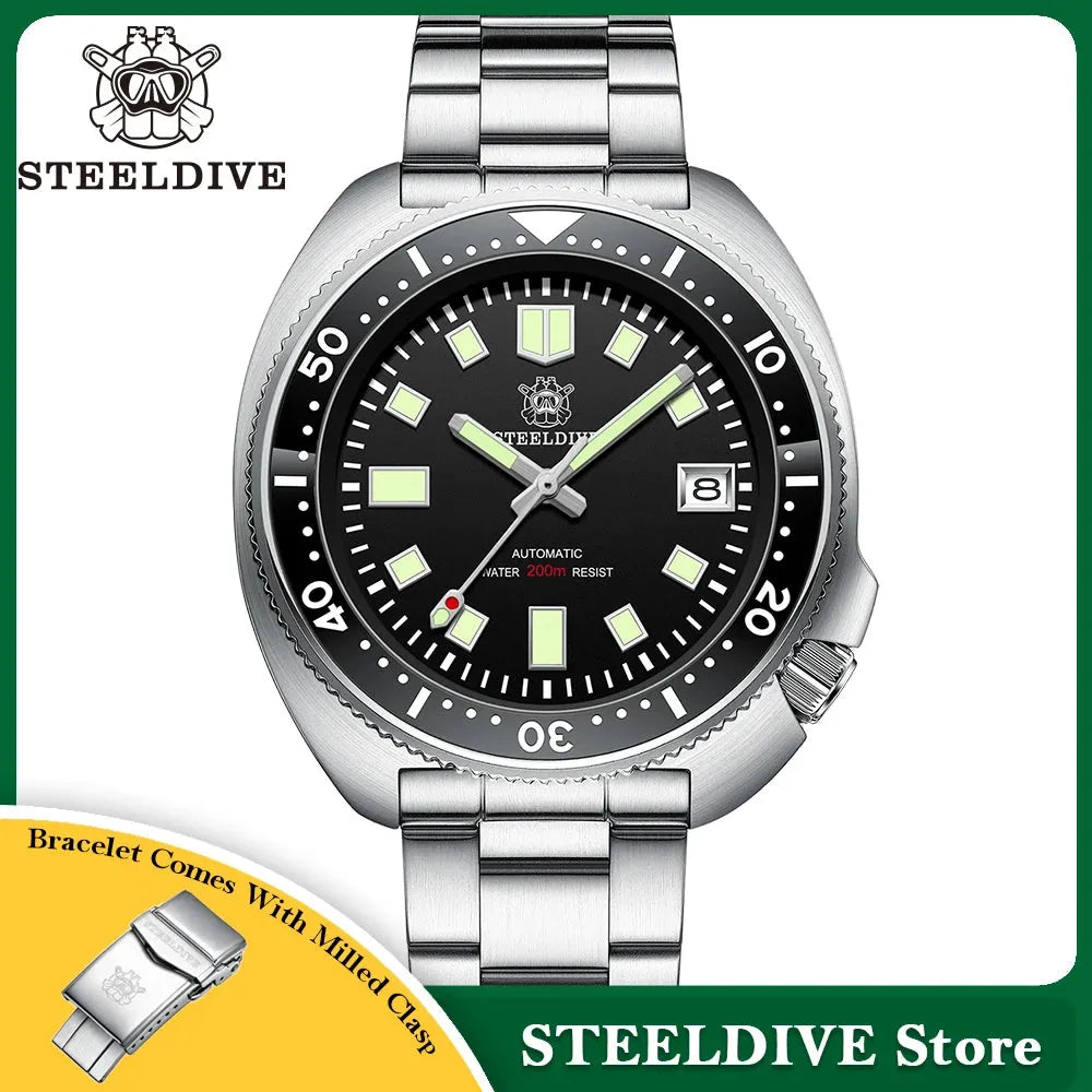 Steeldive reloj hombre ¡Explora el Tiempo con Estilo: Reloj Automático para Aventuras Submarinas! REL-057 - Gifteando