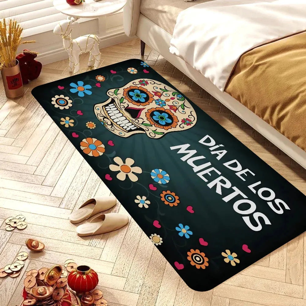 Alfombra de Día de Muertos con Calaveras de Azúcar para Niños - Gifteando