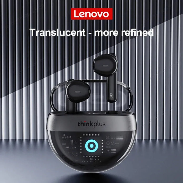 LENOVO audífonos transparentes con micrófono TWS, in-ear, inalámbricos, reducción de ruido. AUD-061 - Gifteando