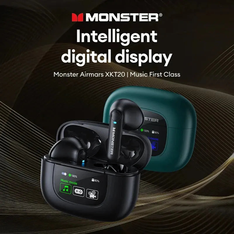 Monster audífonos con Bluetooth 5.4 TWS, alta fidelidad, juegos, deportivos, reducción de ruido, micrófono Aud-069 - Gifteando