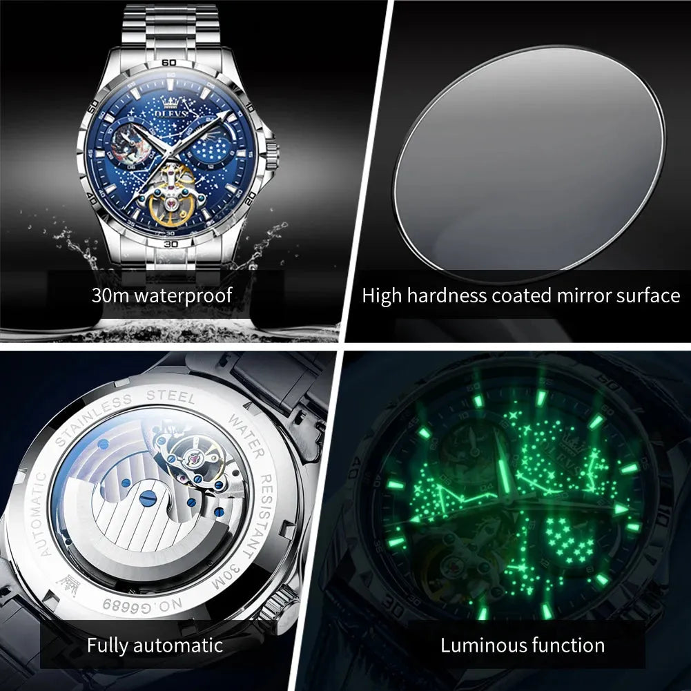 OLEVS, reloj hombre, automático, luminoso, elegante. REL-026 - Gifteando