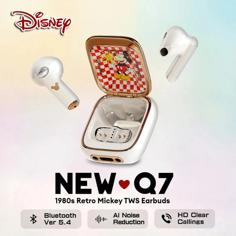 Disney audífonos retro Mickey, in-ear, inalámbricos BT 5.4, Cancelación de Ruido, TWS perfectos para regalar. Aud-130 - Gifteando