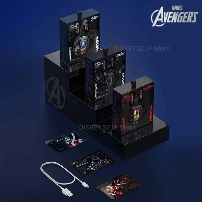 Disney Marvel audífonos in-ear, super héroes, sonido HIFI, inalámbricos BT 5.3, batería de larga duración AUD-126 - Gifteando