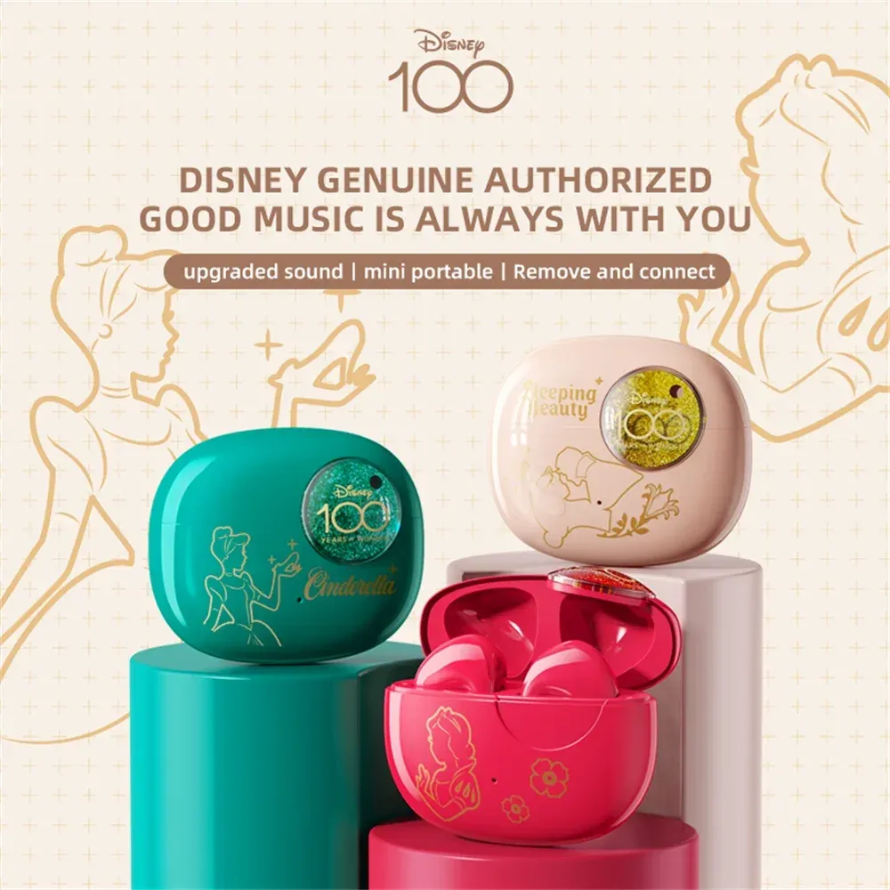 Disney audífonos in-ear, originales, inalámbricos, sonido HIFI, modelo de aniversario Disney Princess AUD-125 - Gifteando