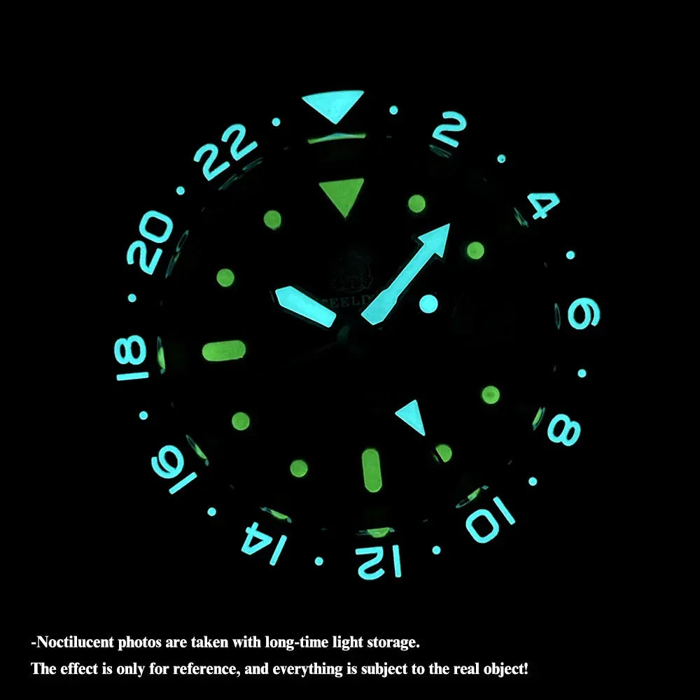 Steeldive reloj hombre automático: Combina un Bisel Super Luminoso, Alta Precisión para Aventuras Globales. REL-060 - Gifteando