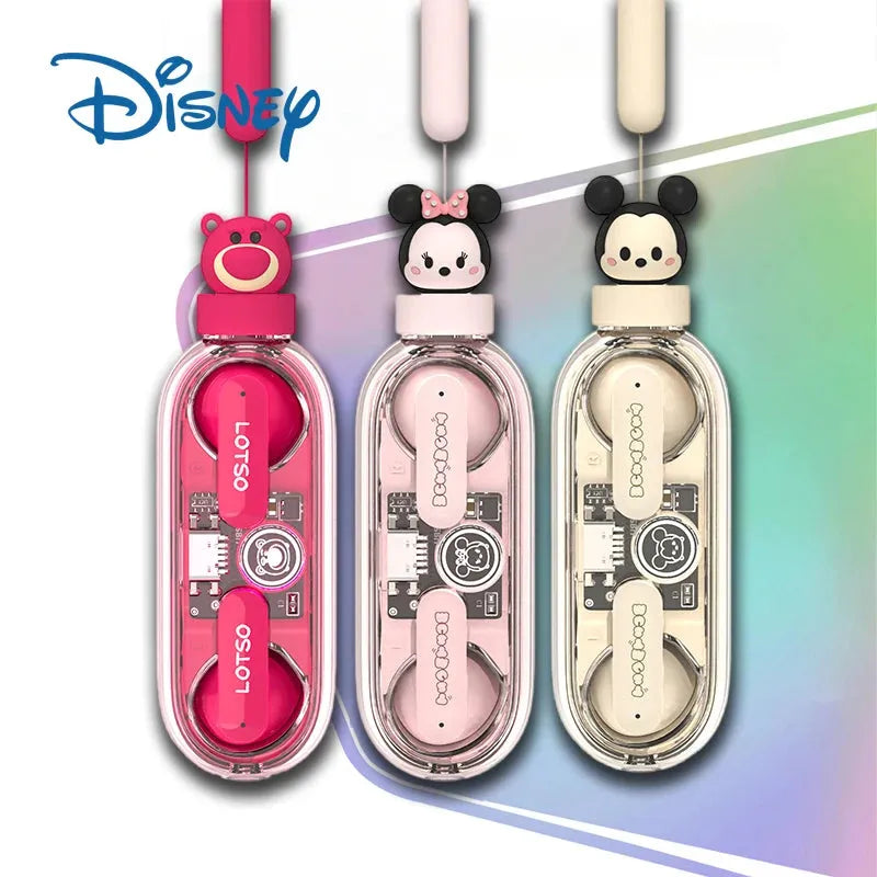 Disney audífonos giratorios, in-ear, inalámbricos, cancelación de ruido, Mickey Minnie con cordón gratuito. Aud-133 - Gifteando